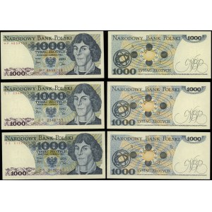 Polska, zestaw: 3 x 1.000 złotych, 1.06.1982