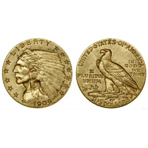 United States of America (USA), 2 1/2 dollars, 1909, Philadelphia