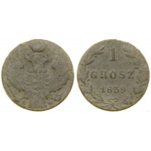 Poland, 1 grosz, 1839 MW, Warsaw