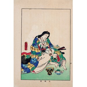 Utagawa Kunisada I (Toyokuni III, 1786-1864), wyd. Yoshikawa Kobunkan, Tomoe Gozen, z cyklu Biografie sławnych kobiet, Tokio, 1918