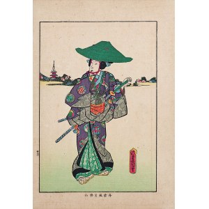 Utagawa Kunisada I (Toyokuni III, 1786-1864), wyd. Yoshikawa Kobunkan, Tanzenburo Katsuyama, z cyklu Biografie sławnych kobiet, Tokio, 1918