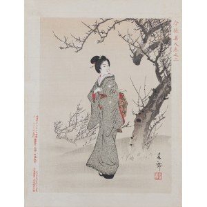 Nakajima Shunkō (1868 - 1912), wyd. Aoki Tsunesaburō, Marzec z cyklu „Nowoczesne piękności”, Osaka, 1895