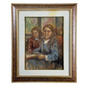 R. CONCILIO, Two girls reading - R. Concilio