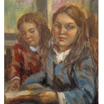 R. CONCILIO, Two girls reading - R. Concilio