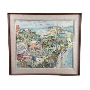 GUIDO CASCIARO, Neapolitan landscape with a seascape - Guido Casciaro (1900 - 1963)