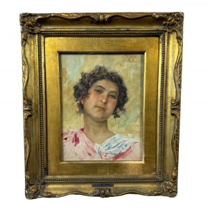 V. MIGLIARO, Ritratto di giovane donna - V. Migliaro (1858 - 1938)