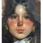 GIACOMO MORETTI, Portrait d'une jeune femme - Giacomo Moretti (1843)
