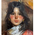 GIACOMO MORETTI, Portrait d'une jeune femme - Giacomo Moretti (1843)