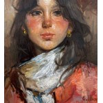 GIACOMO MORETTI, Portrait d'une jeune femme - Giacomo Moretti (1843)