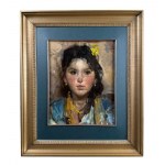GIACOMO MORETTI, Portrait of a young woman - Giacomo Moretti (1843)