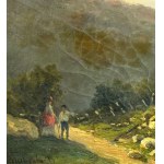 ARTISTA NON IDENTIFICATO, Paesaggio con rovine
