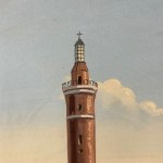 ANONIMO, The lighthouse and Mount Vesuvius in Naples
