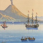 ANONIMO, The lighthouse and Mount Vesuvius in Naples