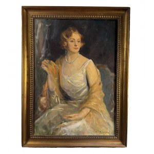 UNIDENTIFIED SIGNATURE, Portrait of a Woman in the manner of John Singer Sargent