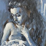 ANTONIO ASTURI, 'La Spagnola', a portrait of a woman - Antonio Asturi (Vico Equense 1904 - 1986)