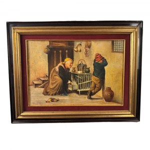 UNIDENTIFIED SIGNATURE, Interior scene with characters
