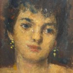 UNIDENTIFIED SIGNATURE, Portrait of a woman in the Impressionist style