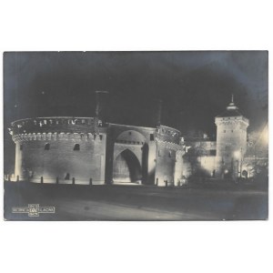 [KRAKOW]. [Krakow - Barbican by night].