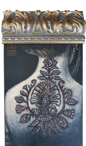 Mira SKOCZEK-WOJNICKA, Nowe ubranie, cykl Tatuaże, 2017