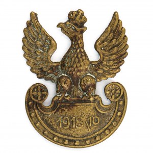 Orzeł wzór 17 z datą 1918/19 na tarczy amazonek