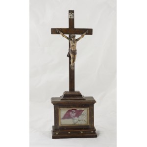 Wooden crucifix with base