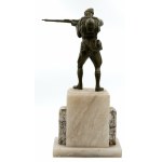 Statuetka żołnierza w stojącej postawie strzeleckiej - Nagroda w Zawodach Strzeleckich o Mistrzostwo Korpusu Ochrony Pogranicza, 1933 r