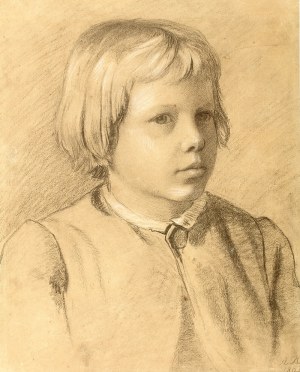 Antoni Kozakiewicz (1841 Kraków – 1929 tamże) Portret chłopca, 1876 r.