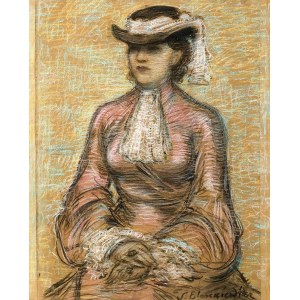 Stanisław Eleszkiewicz (1900 Czutowo k. Połtawy – 1963 Paryż) Portret kobiety w kapeluszu