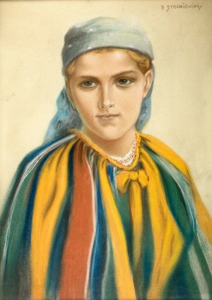 Piotr Stachiewicz (1858 Nowosiółki/Podole – 1938 Kraków) Portret Zosi