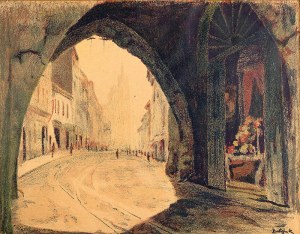 Jan Rubczak (1884 Stanisławów – 1942 Auschwitz) Kraków. Brama Floriańska