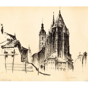 Jan Rubczak (1884 Stanisławów – 1942 Auschwitz) Widok na kościół Mariacki od wschodu, 1934 r.