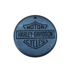 Harley-Davidson wooden round pendant