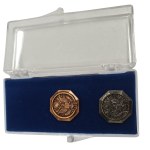 Set of two U.S. pins-designations for federal service (10 and 25 years)