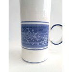 Keramikkrug / Vase mit Taubenmotiv