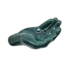 Ceramiczna podstawka w kształcie dłoni