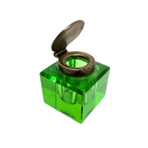 Vintage glass inkwell