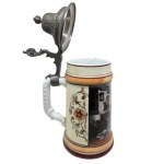 German hunting tankard with lithophany