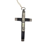 Silver commemorative set referring to the black patriotic jewelry of 1862 (a cross and a pair of rings)