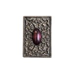 Match case with decorative stone