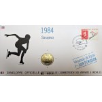 Sarajewo 1984, Oficjalna koperta z monetą Mennicy Paryskiej (pierwszy dzień obiegu 1992)