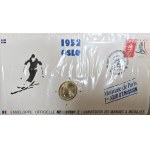 Oslo 1952, Oficjalna koperta z monetą Mennicy Paryskiej (pierwszy dzień obiegu 1992)