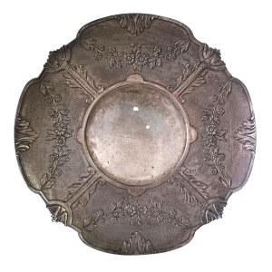 Decorative plate of new silver, Christophle, France, late 19th-early 20th century.