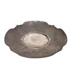 Decorative plate of new silver, Christophle, France, late 19th-early 20th century.