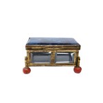 Szkatułka lapis lazuli, pamiątka Grand Tour, Francja, XIX w.