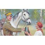 Jerzy KOSSAK (1886-1955), Ułan z dziewczyną (1942)