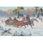 Jerzy KOSSAK (1886-1955), Attack of the Wolves (1941)