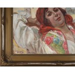 Wincenty WODZINOWSKI (1866-1940), Krakowianka - odpoczynek w letni dzień (1924)