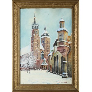 Tadeusz KALETA (XX w.), Kraków - widok na kościół Mariacki