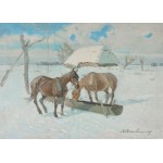 Roman BREITENWALD (1911-1985), Konie u studni