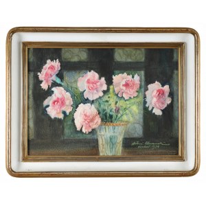 Antoni CHRZANOWSKI (1905-2000), Bukiet różowych goździków (1974)